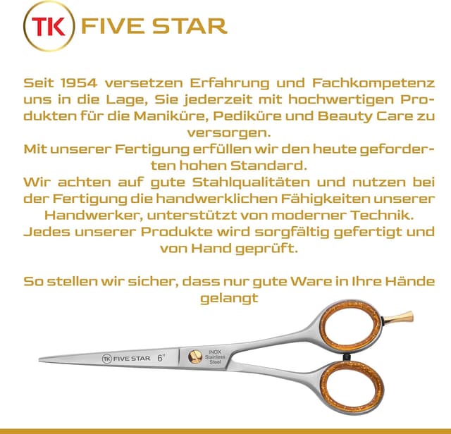 Thumbnail 6 de TK Five Star Mercury Friseurschere 6 Zoll