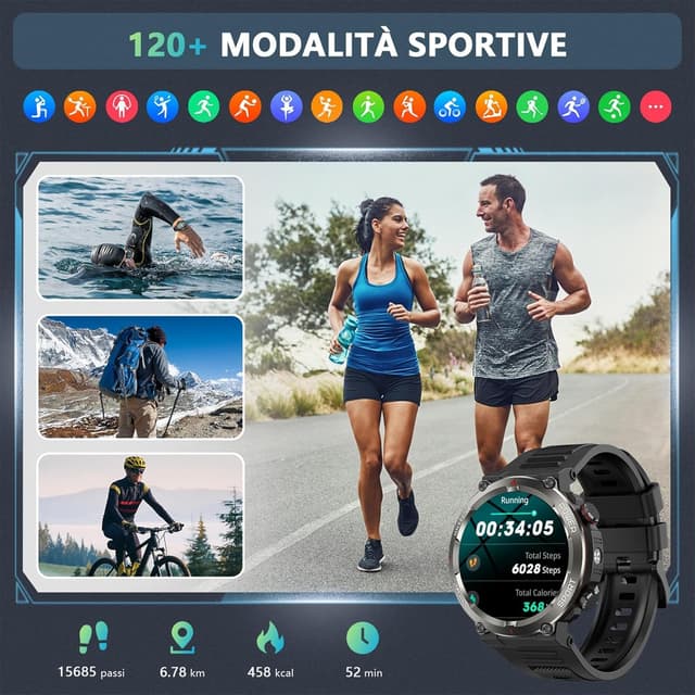 Thumbnail 6 de Baolubao Smartwatch uomo con 1.45