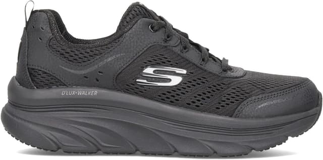 Detalle 2 de Skechers Women’s D’LUX Walker Infinite Motion Trainers (Black) – Engineered Mesh & Memory Foam, UK 4