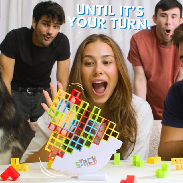 Detalle de Stack Attack Tower Game 48 pcs stacking