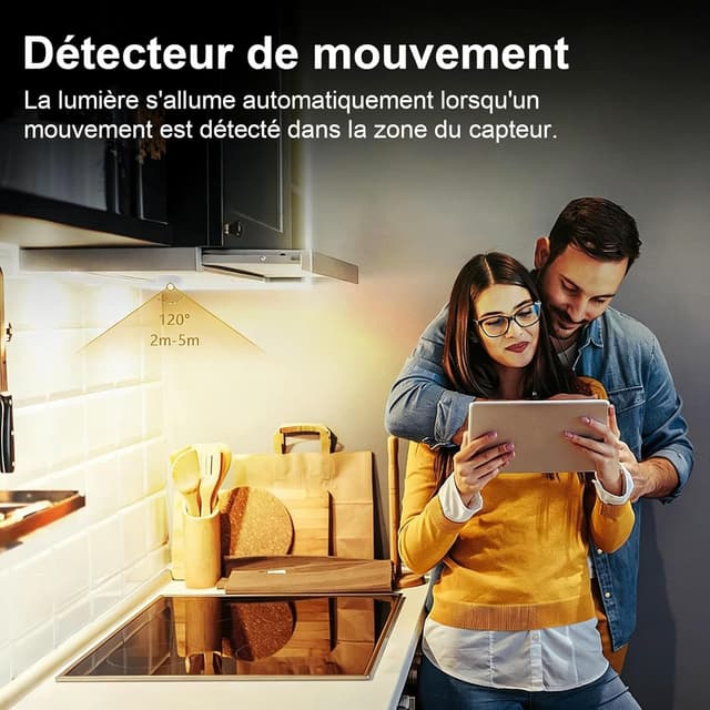 Thumbnail 6 de LUXJET LED Bettlicht 2 Pack 2 m mit Sensor