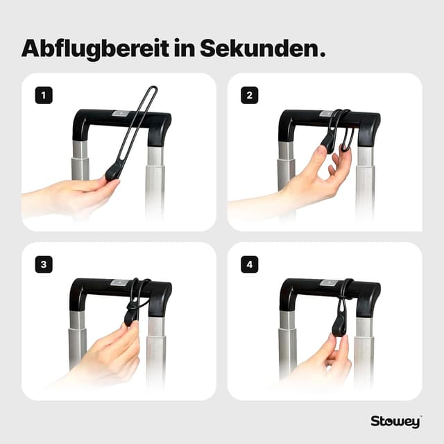 Detalle de Reise-Kofferhaken „Luggage Hook“ für Jacke & Tasche (4er-Set) – praktische Haken am Koffer