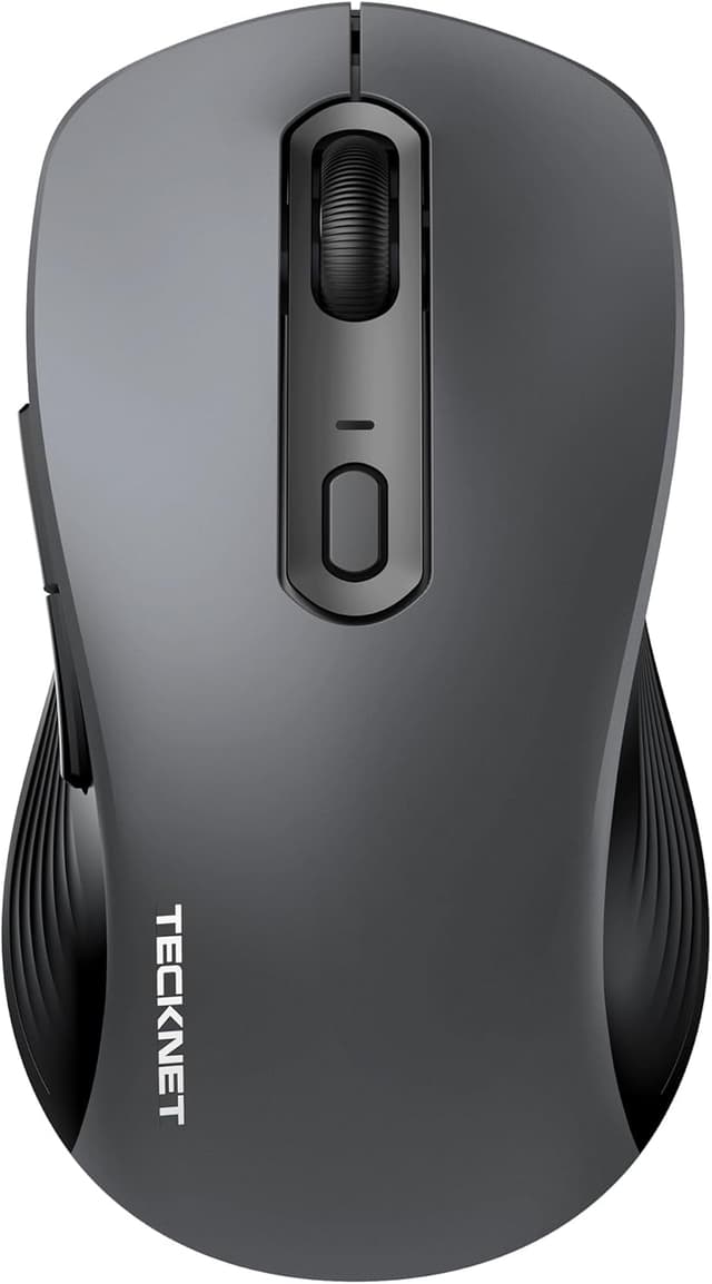 Detalle de TECKNET Tri-Mode Wireless Mouse for Laptop (Bluetooth 5.0/3.0 + 2.4G, 4800DPI, silent clicks)
