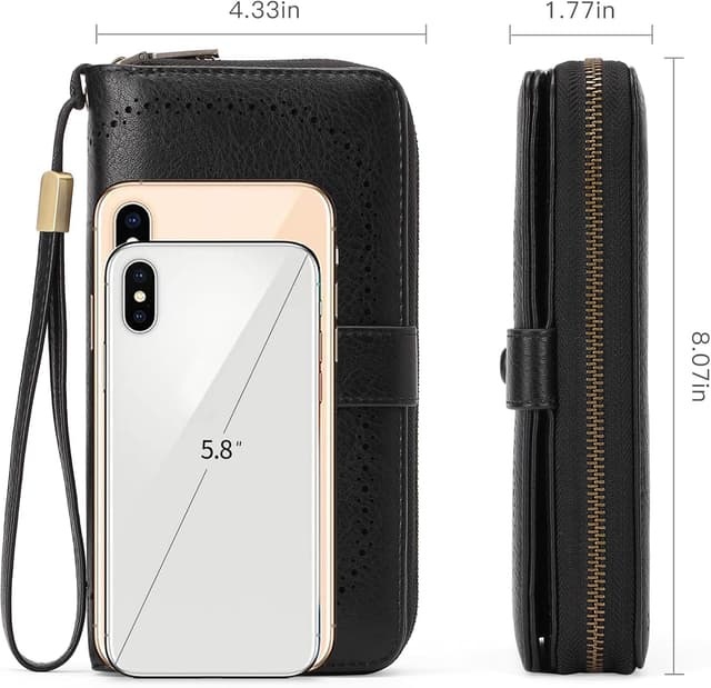 Detalle de GAEKEAO RFID card holder wallet with 45 slots