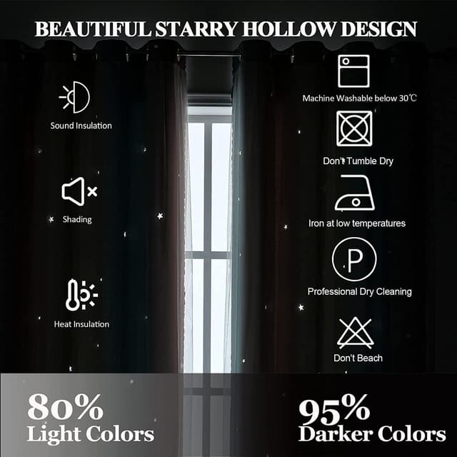 Thumbnail 5 de Blackout Curtains 52 x 54 inch panels 🪟