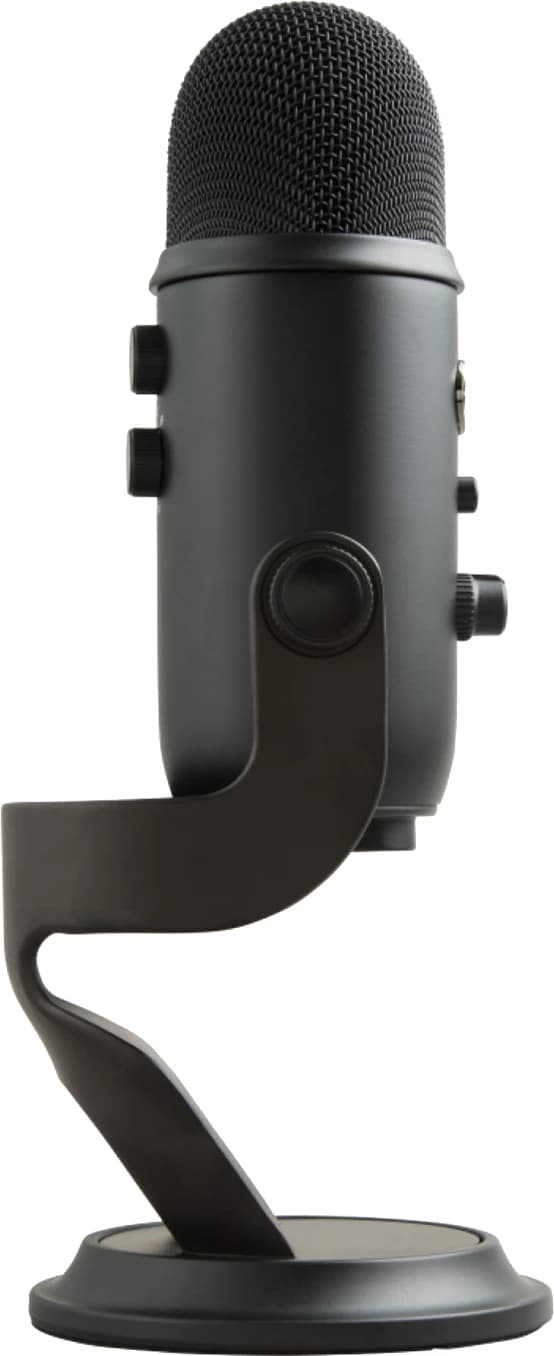 Detalle 2 de Blue Yeti Blackout – USB-Mikrofon mit 4 Richtcharakteristiken für Podcast, YouTube & Musik