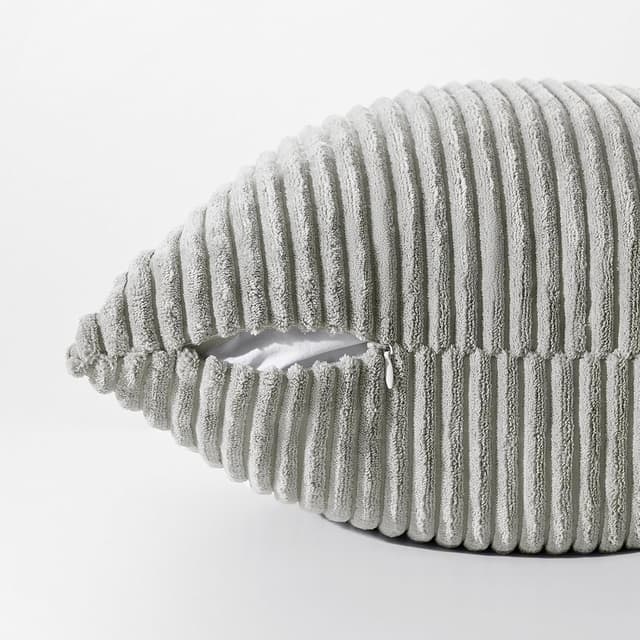 Detalle 2 de Topfinel Fundas Cojines Grises 65x65 Pana para Sofá 🛋