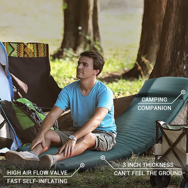 Thumbnail 5 de INVOKER Self Inflating Memory Foam Mat 196x70x8cm