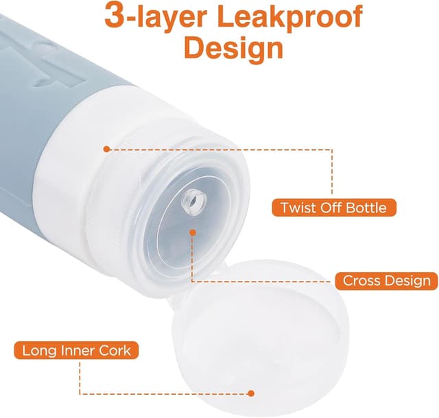 Thumbnail 2 de AiQInu Contenitori da viaggio ricaricabili 90 ml