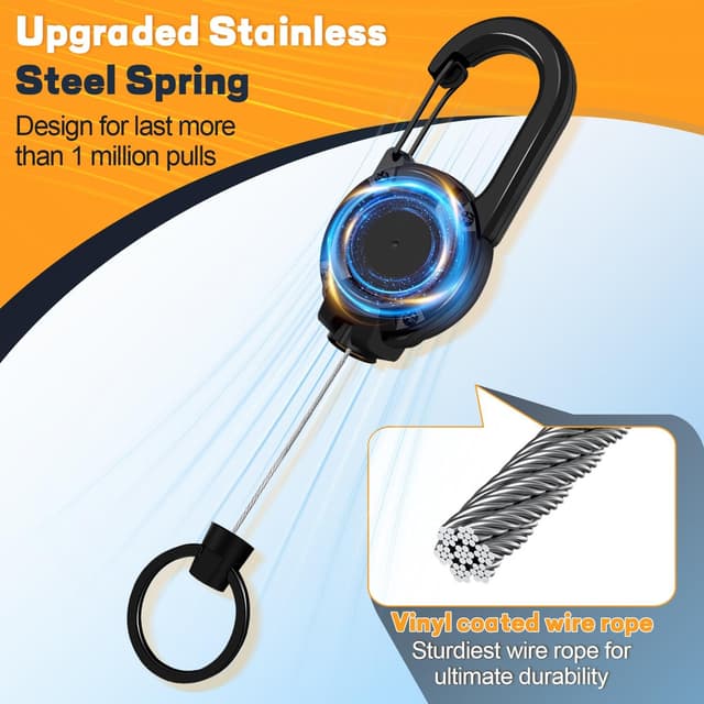 Thumbnail 4 de Schlüsselanhänger Ausziehbar 60 cm 3er Set