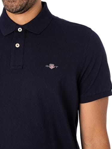 Detalle 2 de GANT Shield Polo piqué Evening Blue L para hombre