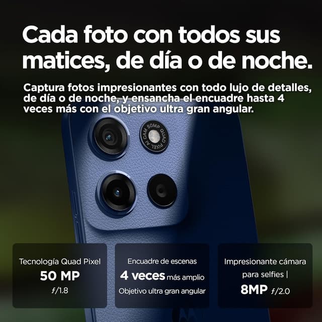 Detalle de Motorola Moto g15 256 GB, 6,72" FHD+ y 50 MP
