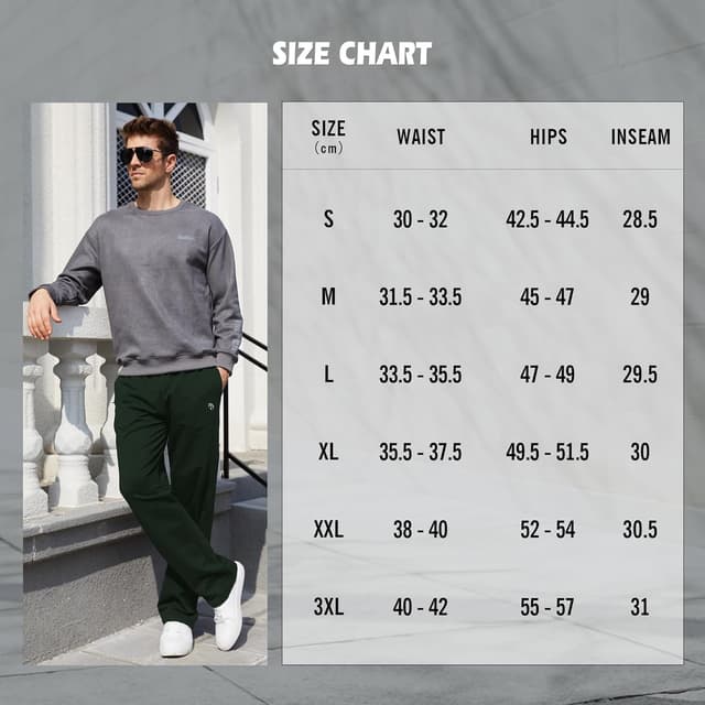 Detalle 2 de HMIYA Herren Jogginghose aus Baumwolle mit Elasthan – Sweathose mit Taschen, atmungsaktiv