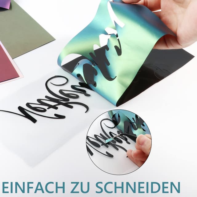 Detalle 2 de NANAPLUMS Chamäleon Plotterfolie 30,5×25,4 cm 🎨