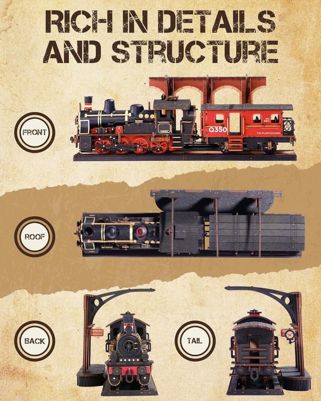 Thumbnail 4 de ROWOOD Puzzle 3D train 3,5 h 🧩