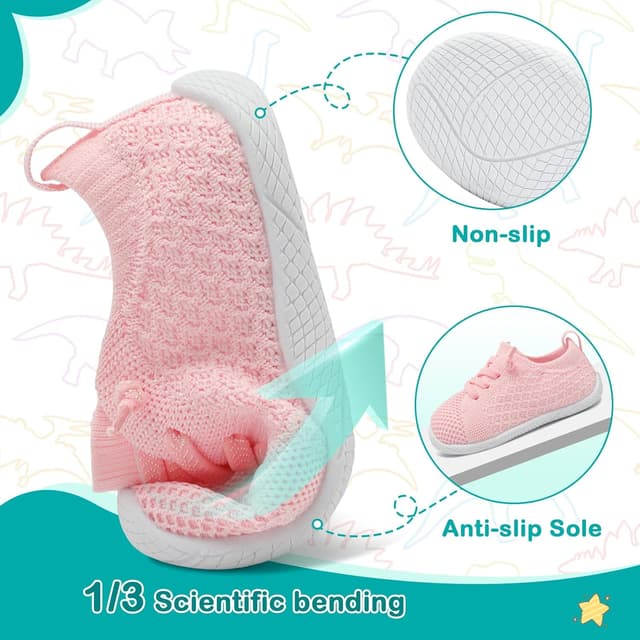 Detalle 2 de JOINFREE Toddler Barefoot Trainers (Wide Fit) – Breathable Mesh Slip-On Shoes for Walking & Play