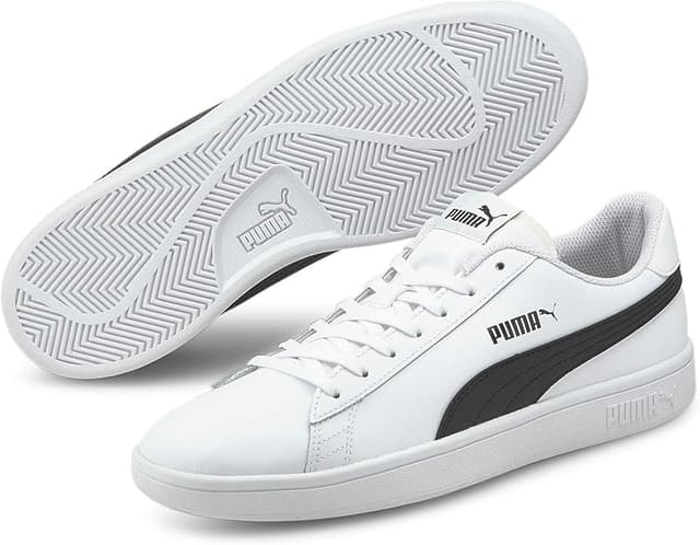 Detalle 2 de PUMA Smash V2 Zapatillas 38,5 EU Puma White-Puma Black 😊