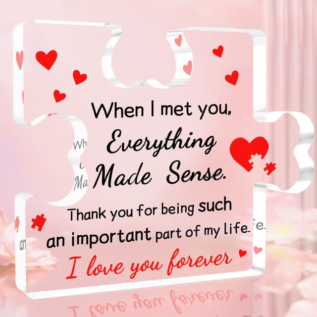 Thumbnail 6 de Heart Shaped Acrylic Plaque 10×10×1 cm for Her