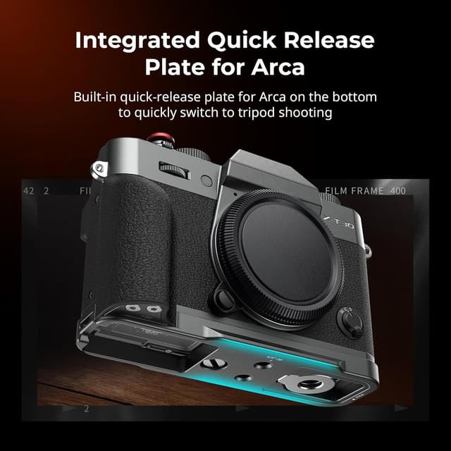 Detalle de SMALLRIG L-förmiger Silikongriff für FUJIFILM X-T30 III/X-T30 II/X-T30 (Arca-Swiss Schnellwechsel, 1/4-20) – 5665