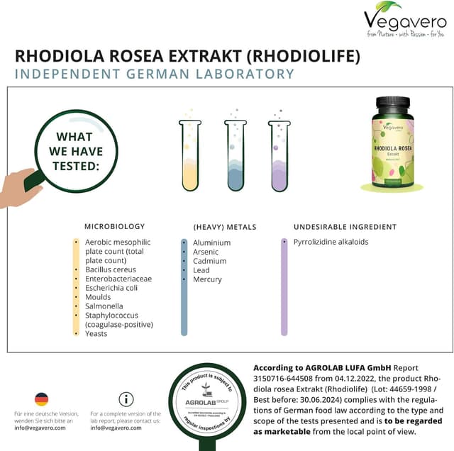Thumbnail 6 de Vegavero Rhodiola Rosea Kapseln 200 mg