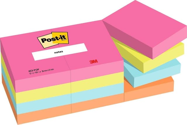 Detalle de Post-It Poptimistic 12 blocchetti 100 fogli 38x51 mm