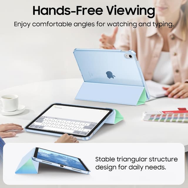 Detalle de Fintie Hülle für iPad 11. Generation 2025 (A16) / iPad 10. Generation (2022) – ultradünnes Case mit transparenter Rückseite, Auto Wake/Sleep