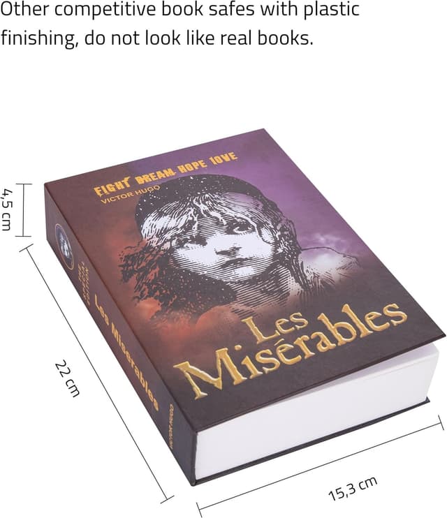 Detalle 2 de Toys4Boys coffre-fort secret en forme de livre pour clés, argent et bijoux cachés