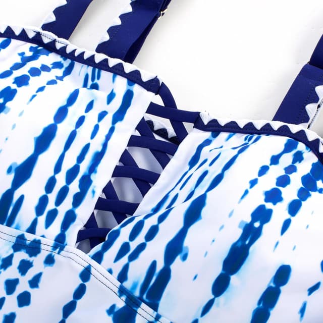 Detalle de Kate Kasin 2026 Tankini Two-Piece Tummy Control Swimsuit with Floral Swim Top & Modest Shorts