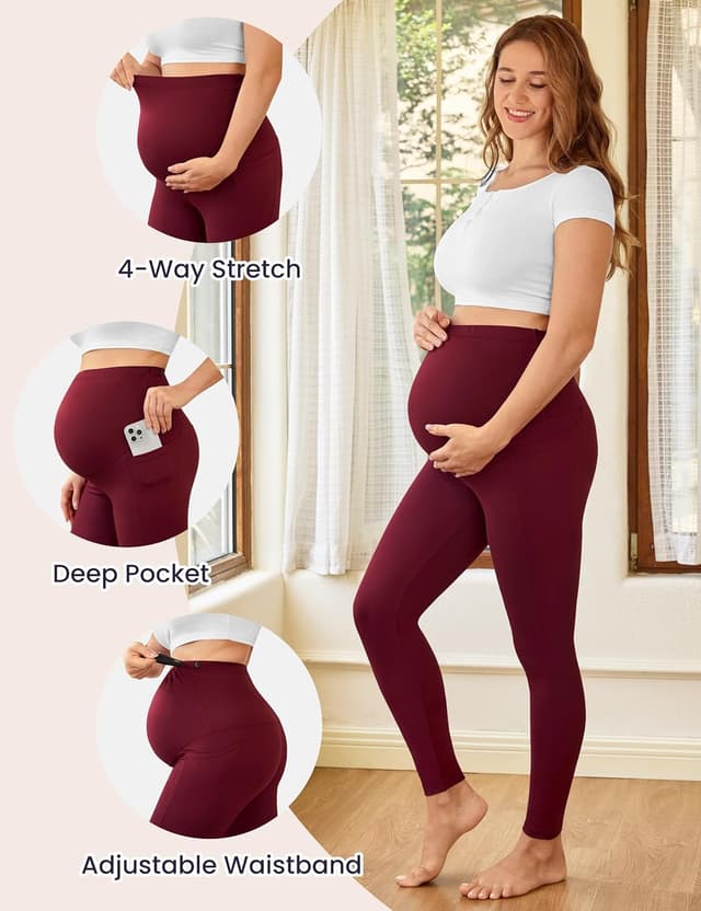 Thumbnail 4 de VALANDY Creamlush Maternity Leggings Over Bump