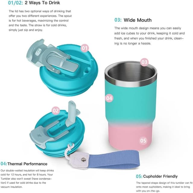 Thumbnail 5 de ThreeRs Art Deo Series 16 Oz insulated tumbler