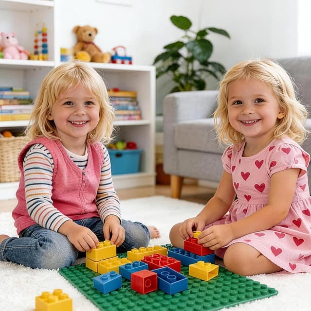 Detalle de HUIZDQ 2er-Set große Bauplatte (38,4 x 38,4 cm) mit 24 x 24 Noppen – grün, Classic Grundplatte für Klemmbausteine