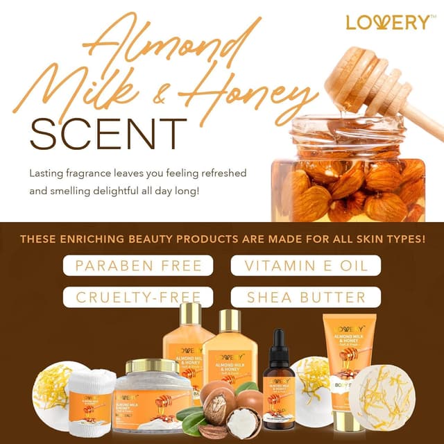 Thumbnail 4 de 10-Pc Almond Milk & Honey Gift Basket