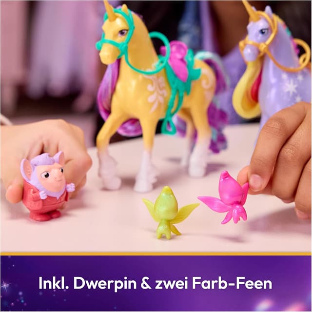 Detalle 2 de Unicorn Academy Abenteuer-Set mit Ravenzella, Sophia, AVA, Wildstar, Leaf & weiteren Figuren (ca. 12 cm) – für Kinder ab 4 Jahren