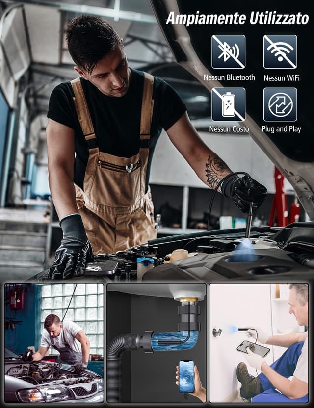 Thumbnail 6 de Ferdiiz Endoscopio per smartphone 1920P HD, 5 m