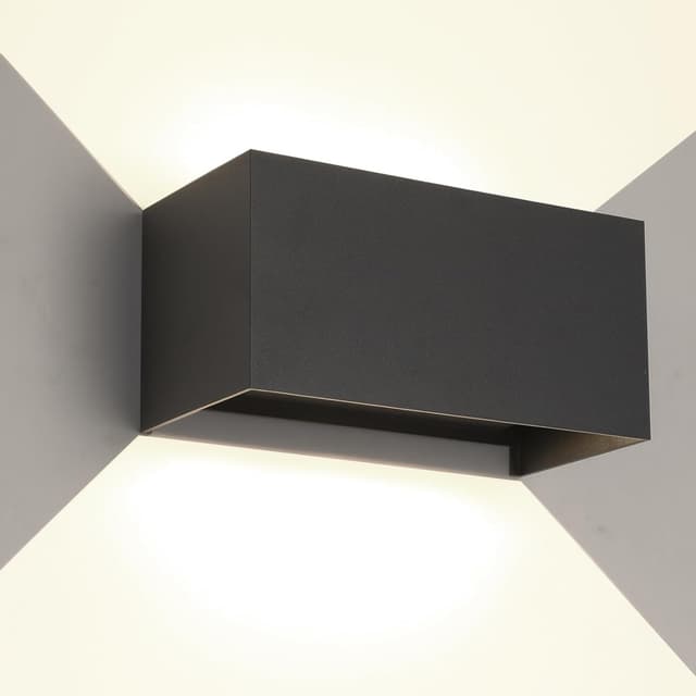 Detalle de Wisdom Line Applique Esterno LED 25W IP65, angolo regolabile 120°, 4000K bianco naturale (nero)