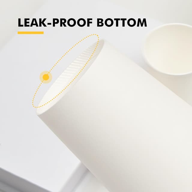 Thumbnail 4 de RACETOP 8 oz Disposable Coffee Cups 500 pack