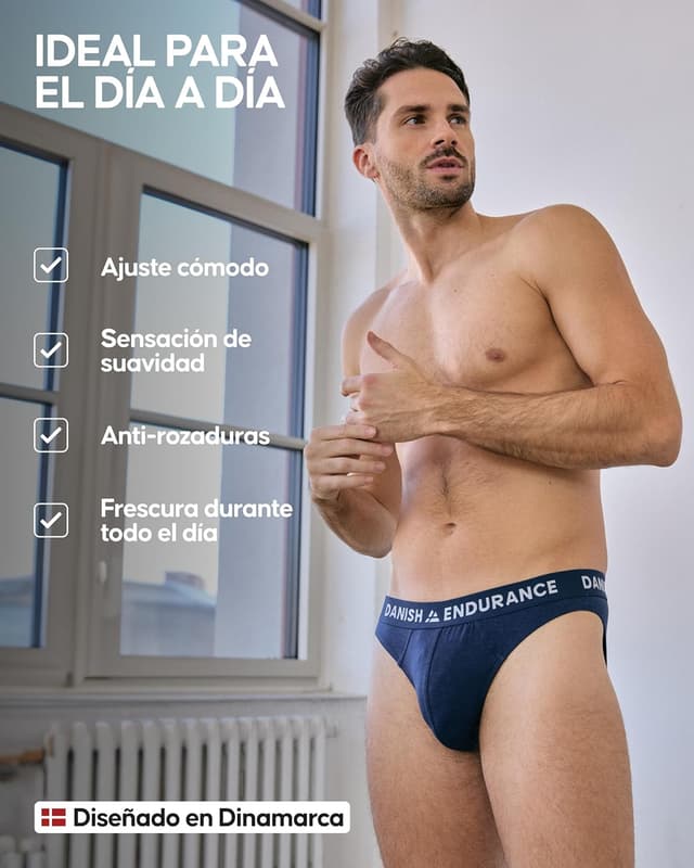 Thumbnail 2 de DANISH ENDURANCE Calzoncillos Slip Bamboo 6er