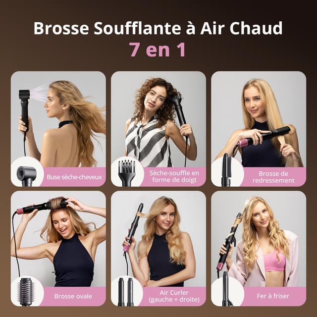 Detalle 2 de CrazyMar Brosse soufflante 7 en 1 110 000