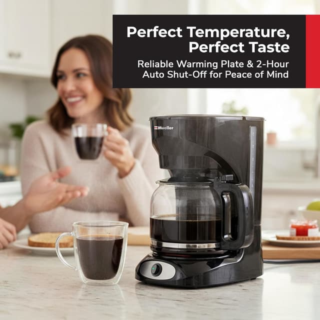 Detalle de Mueller 12-Cup Coffee Maker with Borosilicate Carafe