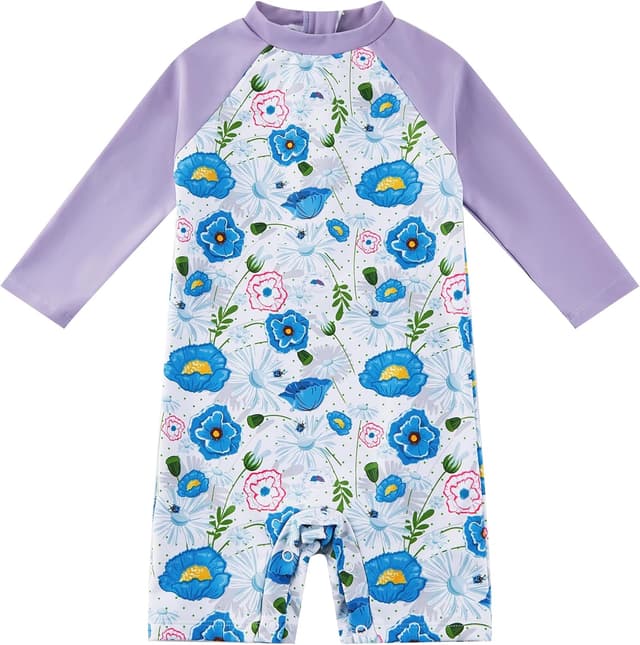 Detalle de upandfast Zipper Baby Zipper Swimwear with Snap Bottom and UPF 50+ Sun Protection (with hat)