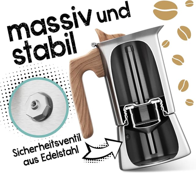 Thumbnail 5 de Morgenheld STYLE Premium Espressokocher 4 Tassen
