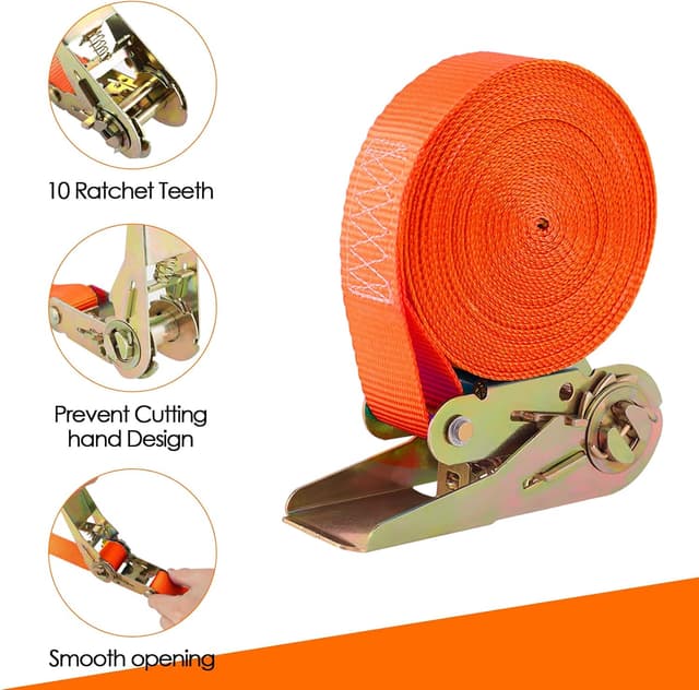 Detalle 2 de Cinghie a cricchetto 6m x 25mm 800kg