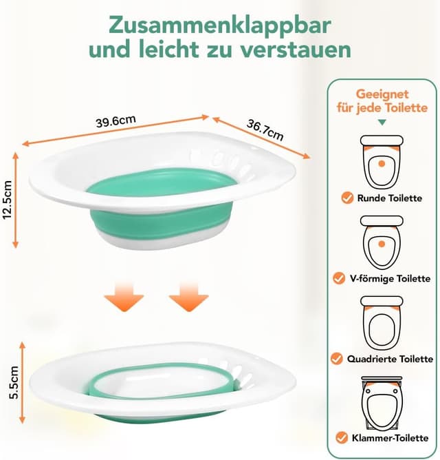 Detalle 2 de Faltbares Sitzbad 2,5 Liter für Toilette
