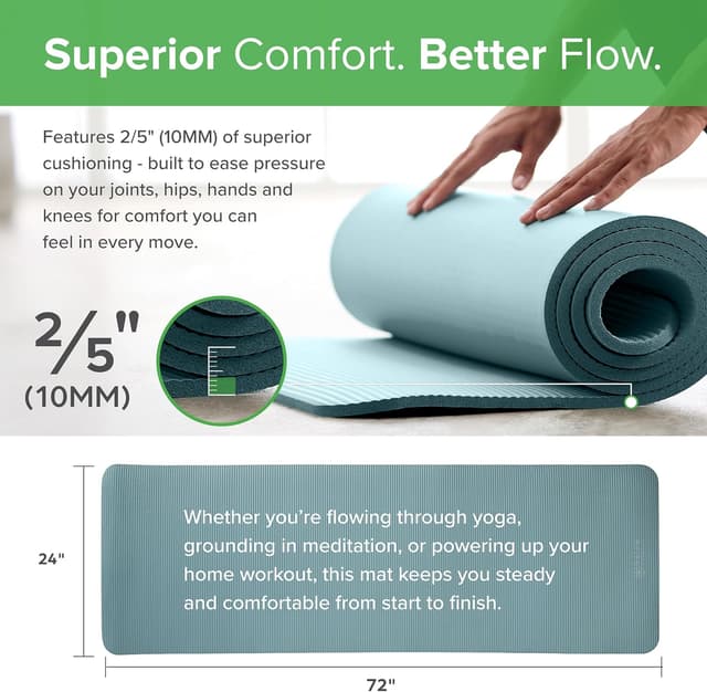 Thumbnail 2 de Gaiam Essentials 10mm Yoga Mat with Carry Strap 🧘♀