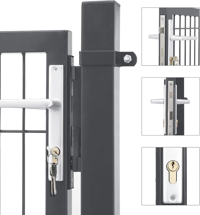Thumbnail 4 de SONGMICS Portillon de Jardin 106 x 125 cm Maille acier