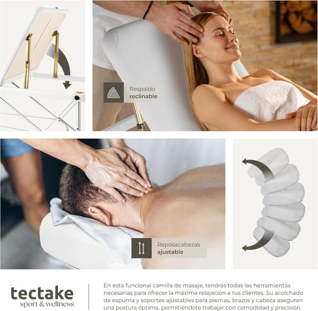 Thumbnail 6 de TecTake Camilla de Masaje 3 Zonas 230 kg