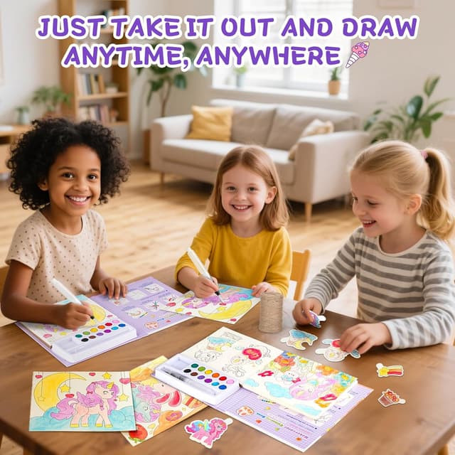 Thumbnail 4 de Ybzegrd Water Colouring Book 12-colour Paint Set 🎨