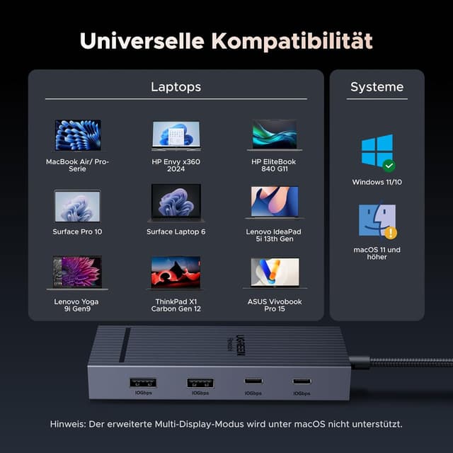 Thumbnail 6 de UGREEN Revodok Pro 207 USB-C Hub 2HDMI 4K@60Hz