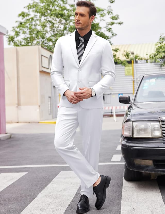 Detalle 1 de COOFANDY 2 Piece Classic Fit Suit