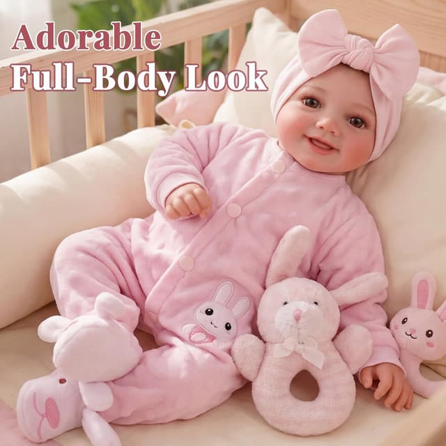 Detalle de BABESIDE Rinato Bambino Bambola Sunny da 17 pollici con corpo morbido in tessuto